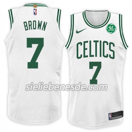 Herren NBA Boston Celtics Trikot Jaylen Brown 7 Nike 2017-18 Weiß Swingman